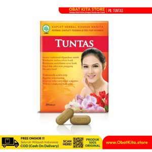 Pil TUNTAS – Suplemen Herbal Wanita untuk Haid Tidak Lancar & Gangguan Hormon