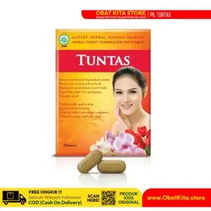 Pil TUNTAS – Suplemen Herbal Wanita untuk Haid Tidak Lancar & Gangguan Hormon